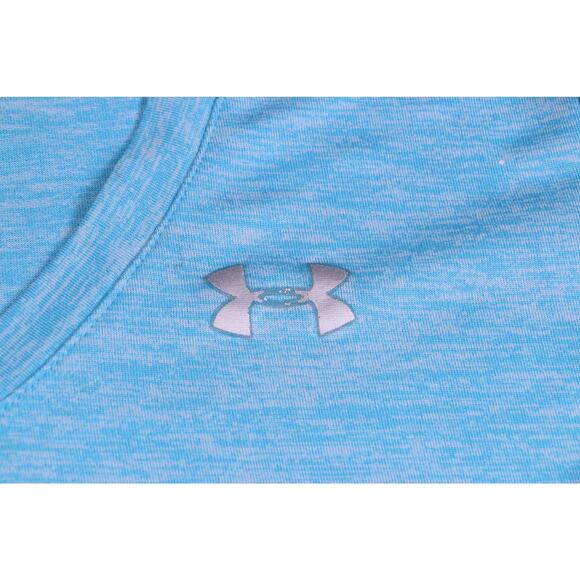 Under Armour Women’s Blue V-Neck Short Sleeve Athletic Shirt Size Small - Picture 4 of 12